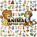 New Design Kids Temporary Hot Sale Wholesale Cute Cartoon Art Animals Waterproof Body Tattoo Sticker