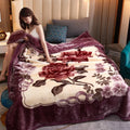 Machine Washable Easy Care Vibrant Patterns Stylish Raschel Fleece Blanket