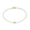 Dainty 925 Sterling Silver Heart Hollow Chain Bracelet Claw Setting Zircon Charm Bracelet for Women