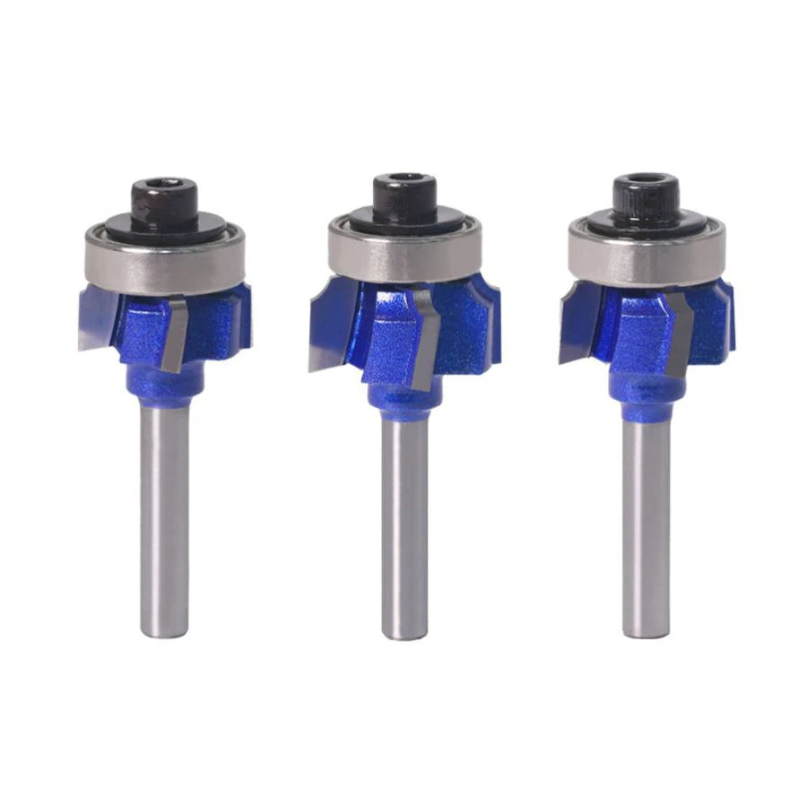 6mm 1/4 Inch Shank Carbide 4 Blades Wood Corner Round Router Bits R1 R2 R3 Milling Cutter for Woodworking Machine Tools