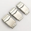 20mm 22mm 24mm Polished Brushed 316L Stainless Steel V-Shape Silicone Metal Diver Watch Clasp Buckle Luxury Band Strap Clasp