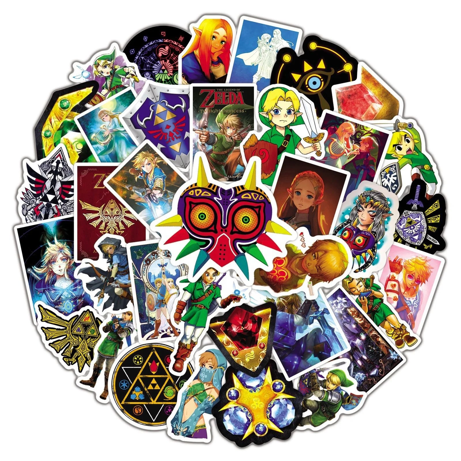 50Pcs Famous Funny Game the Legend of Zelda Sticker Label for Children Boy Decor Diy Notebook Phone Vinyl Stickers
