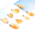 Special Shaped Crystal Citrine Pendant Natural Gemstone Irregular Mineral Citrine Pendant