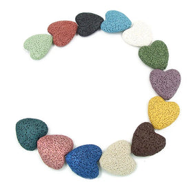 Wholesale 20mm 26mm Lava Love Shaped Beads For Jewelry Making Color Volcanic Rockcharms S 20mm 26mm Natural A Necklace