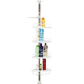 Hot Sell White Color Punch-free Bathroom Storage Shelves Toilet Corner Shelf Storage Rack Bathroom Corner Shelf