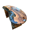 Solid Clear Epoxy Resin Wooden Dining Table Deep-Cast Industrial River Table for Home or Hotel Furniture