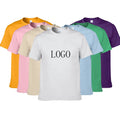 AI-MICH Promotional Custom Logo Blank White Plain Tshirt Solid Silk Screen Printed 100% Cotton Knitted O-Neck Short Sleeve Men's