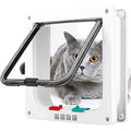 Plastic Pet Door Two-Way Cat Door for Freely Entering/Exiting Controllable Opening/Closing Direction