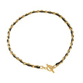 Small Fragrance Wind Design Accessories Set Titanium Steel Leather Rope Necklace Bracelet Set MegaBDM
