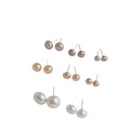 Wholesale 999 Sterling Silver Freshwater Natural Pearl Stud Earrings Allergy-Free for Parties and Weddings