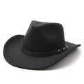 New Wholesale Black White Pink Felt Cowboy Unisex Light up Fedora Felt Cowboy Hat for Man Women Summer Hats Winter Made Mexico