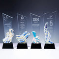 Factory Direct Custom Plated Resin Blade Row K9 Crystal Trophy