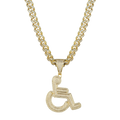 Hip-hop Pendant Chain Iced Hip Hop Custom Jewelry for Men Iced Out  Rapper Wheel Chair Pendant