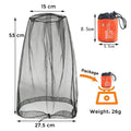 KANGFEI Portable Mosquito Head Net with Storage Bag Breathable Mesh & Polyester 46x46cm for Outdoor Camping & Hiking Travel