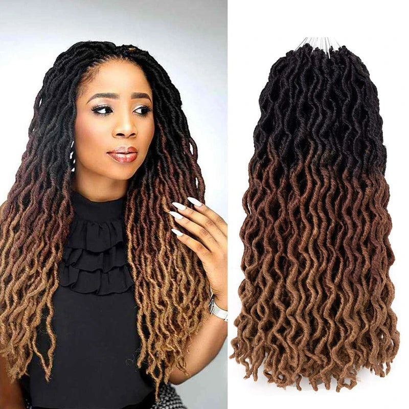 Wavy Synthetic Braiding Gypsy Faux Locks Ombre Hair Extension Jumbo Braids Crochet Braid Hair Gypsy Locs