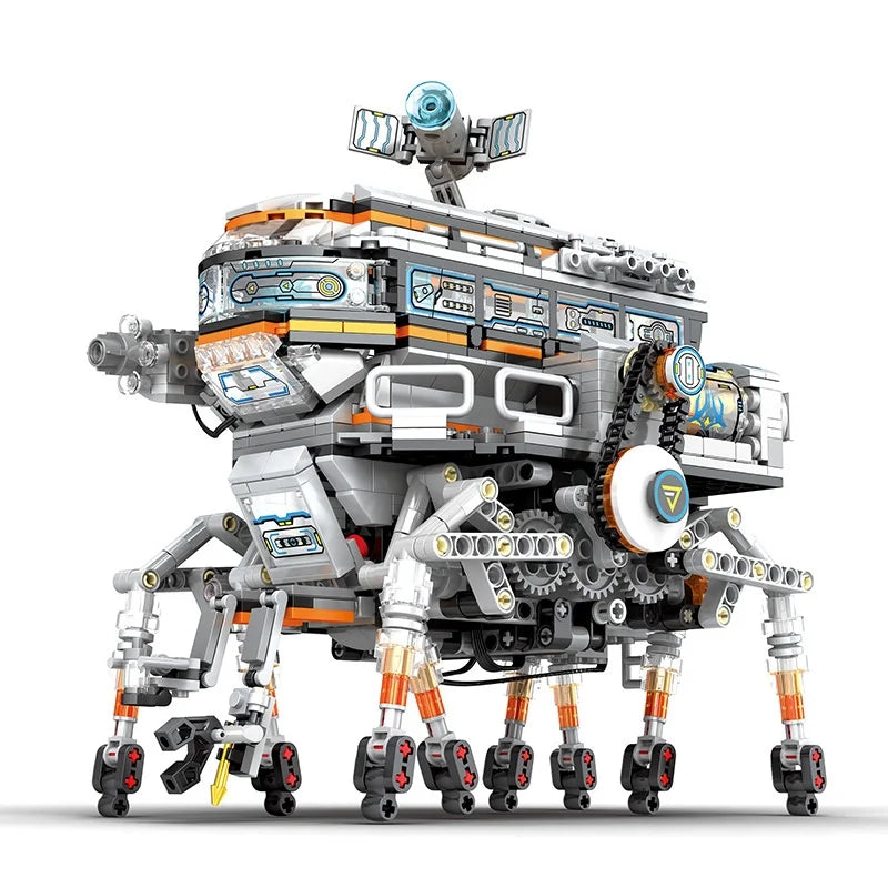 Reobrix 99003 Space Sci-Fi Series Educational Assembly Walking Machine Building Blocks New Home Companion Plastic Model Toy