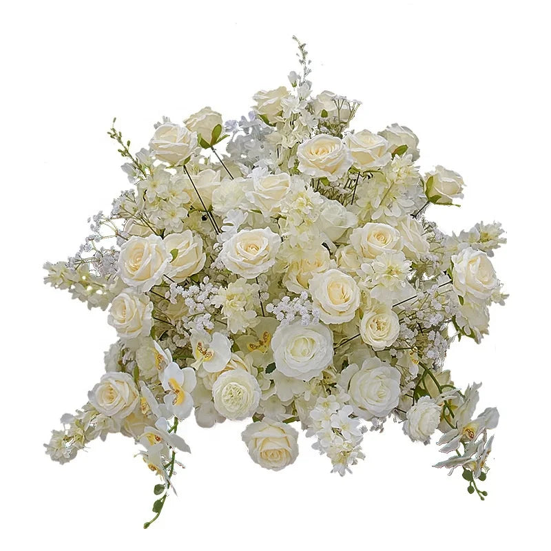 New Arrivals Silk Roses Flower Ball Centerpieces Artificial Rose Flower Row for Wedding Arch Aisle