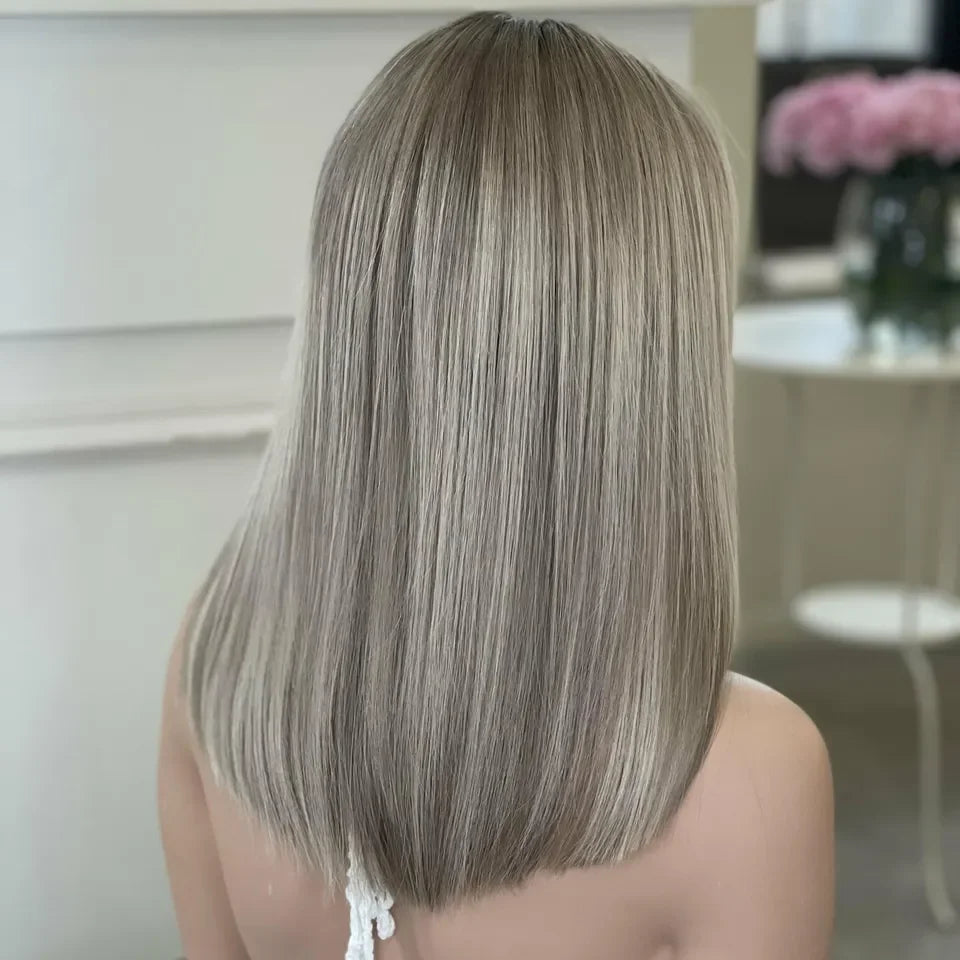 Bob Wig Cuticle Aligned Virgin European Human Hair Full Lace Wigs Unprocessed Raw Hair Transparent Swiss Lace Front Wig