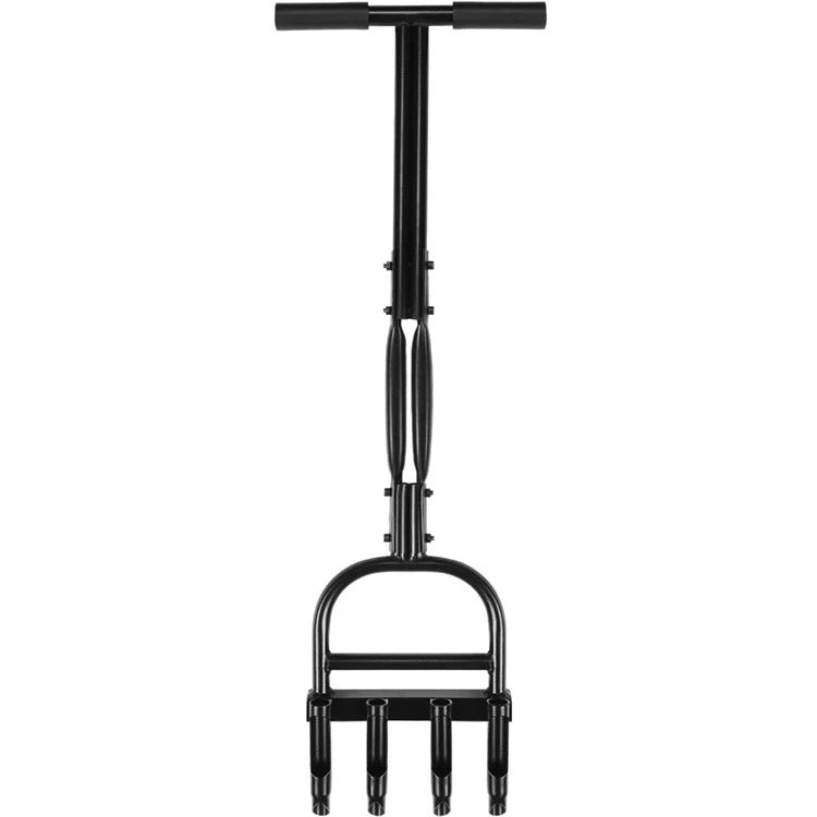 Lawn Coring Aerator Tool Manual Plug Core Aerators & Clean Tool Yard Aeration Tools with 4 Hollow Slots for Garden Lawns