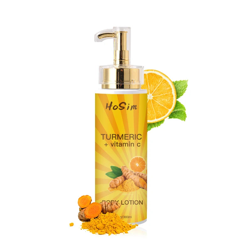 300ml Natural Organic Skin Care Tumeric Lotion Vitamin C Moisturizing Whitening Not Greasy Anti Acne Turmeric Body Lotion