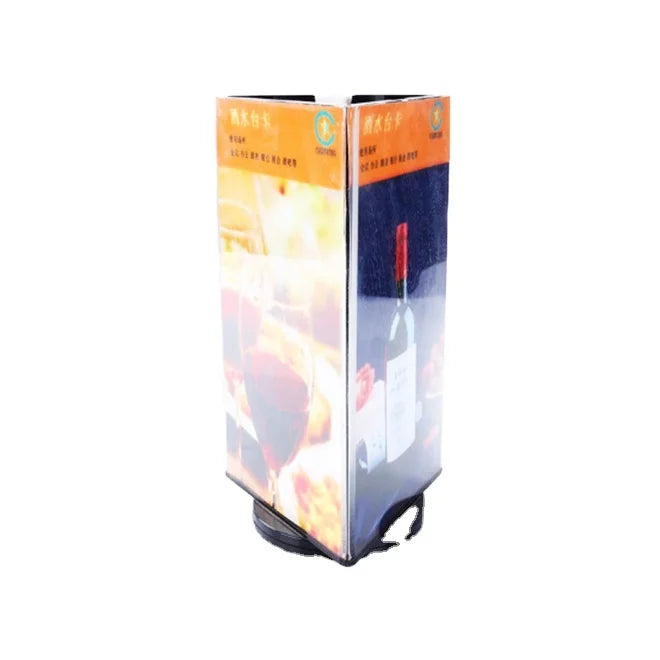 Custom Restaurant Advertising Triangle 3 Sides Stand Transparent Table Tent Sign Card Clear Acrylic Menu Holder