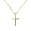 Cross Charm Necklace Jewelry 18k Gold Plated Cross 925 Sterling Silver Chain Necklace