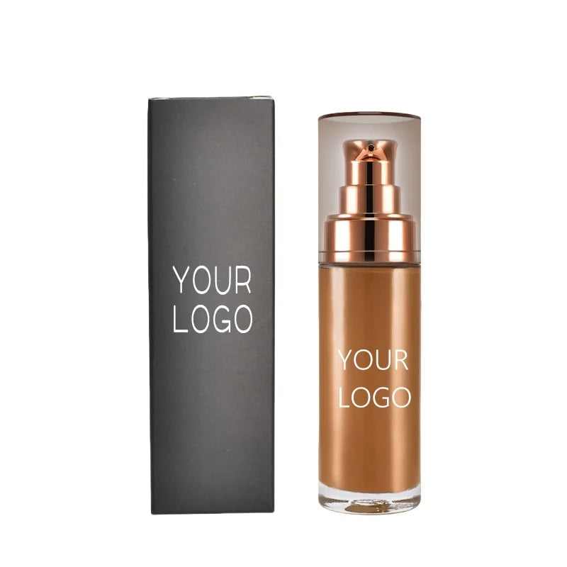 Hot Sale Custom Logo Full Coverage Waterproof Foundation Makeup Natural Matte Makeup Foundation Base