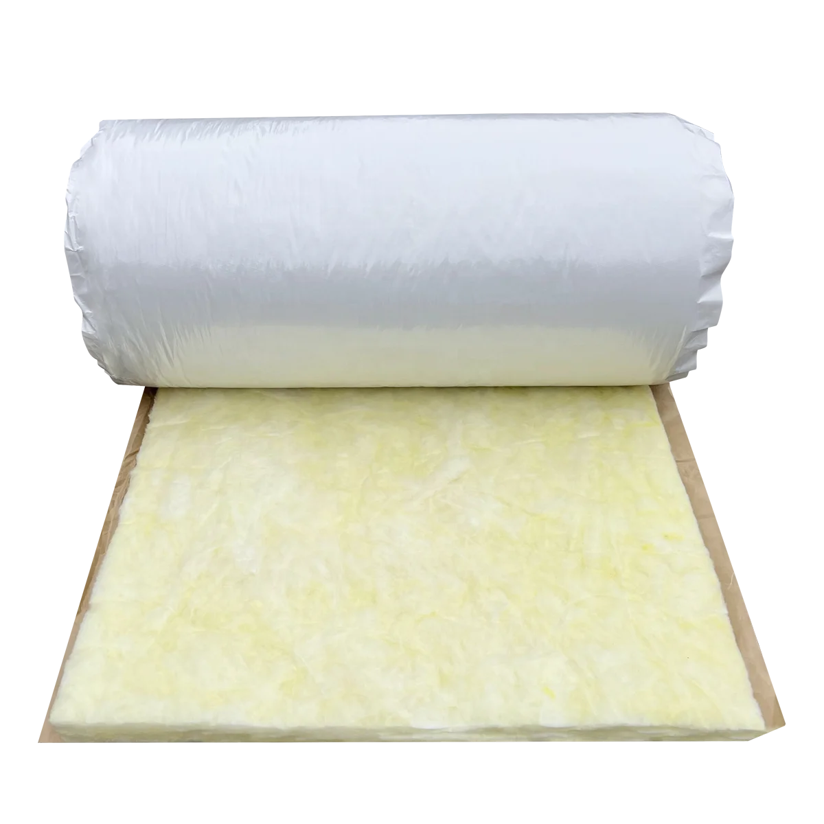 Fire Rated Exterior Wall Moisture Proof Metal Roof Insulation R7 R11 R19 White Facing for Mexco Market Glass Wool Roll