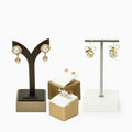 Wholesale T-bar Hanging Earrings Display Stand Jewelry Rack Holder Gold Earring Display Stand for Jewelry Shop