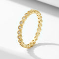 INS Fashion Jewelry 925 Sterling Silver Ring Round Shape Zircons Gold Plated Couple Rings Engagement Wedding Rings