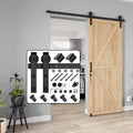 RHETECH Carbon Steel Sliding Door Barn Track Hardware Outdoor Home Warehouse Wood Rail System Easy Screw Installation for Hotels