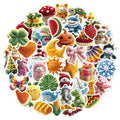 50Pcs Simulated Knitted Doll Cute Graffiti Stickers for Kids Bottle Book Decor Children Toy Sticker
