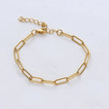 Chain Acero Inoxidable 18k Gold Plated Paperclip Chain Stainless Steel Bracelets