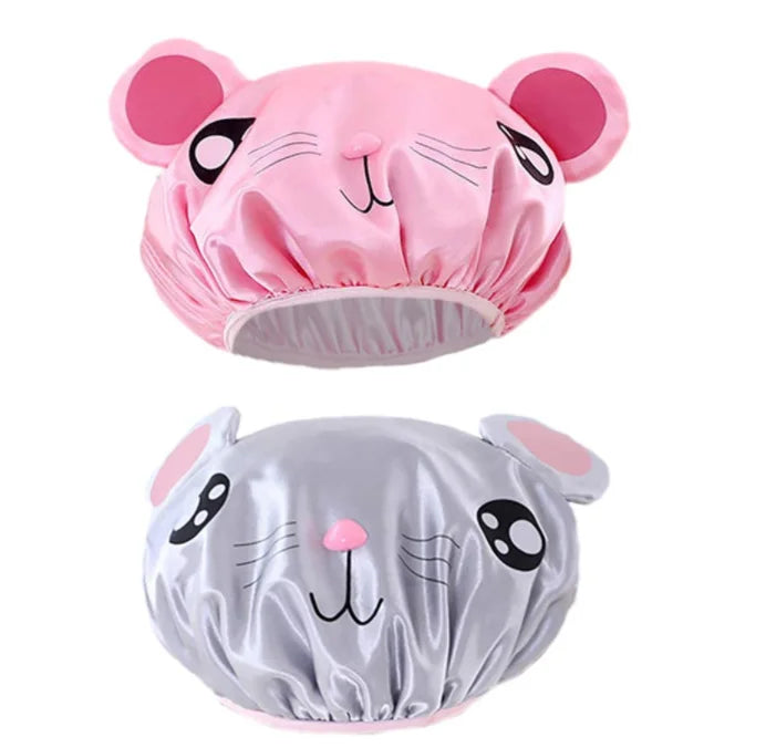 Cute Kids Shower Cap Funny Cartoon  Shower Bath Hair Waterproof Caps  for Boys and Girls