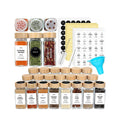 4oz Glass Spice Jars Square Empty Clear Seasoning Bottle Containers with Labels