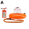 Visibility & Hydration Swim Buoy Donut Bottle PVC & RPTE Safety Floating Dry Bag for Open Water Swimming & Dive Gear Accessories