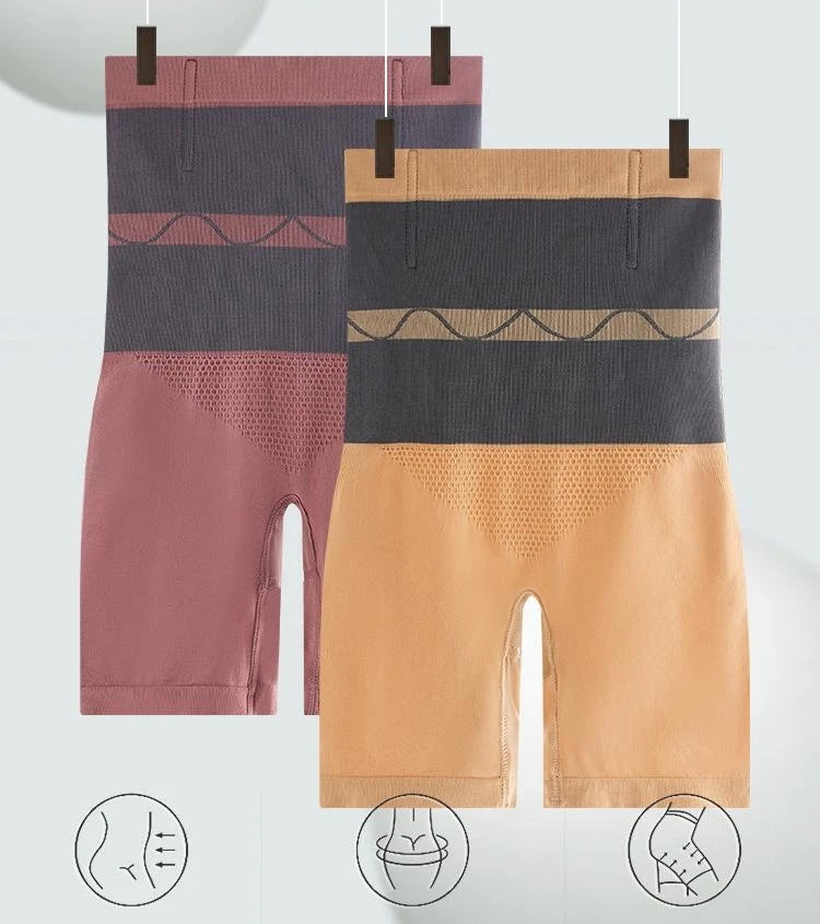 High Waist Large Size Body Shaper Butt Lift Pants Postpartum Belly Tight Pants Flat Leg Tightening Tummy Control Pants
