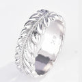 14K Gold Plated Engraved Hawaiian Frangipani Wheat Ear Leaf Ring Classic Wedding Anniversary Party Gift for Women Wholesale