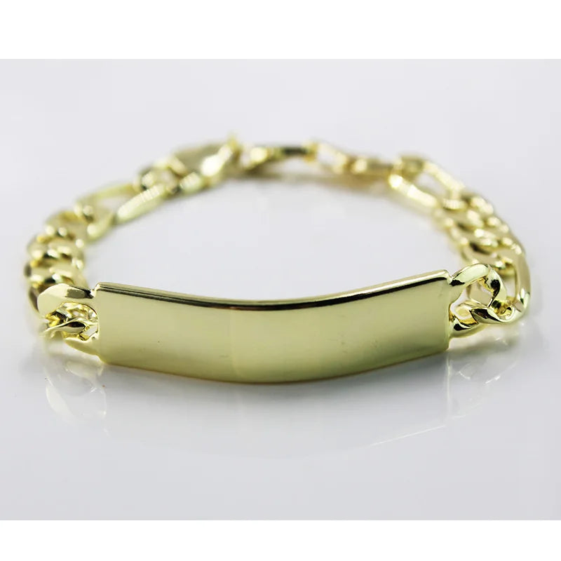 BMZ 100% New Arrival Top Best Quality Men Women 14k 21*0.8cm Cuff Bracelet