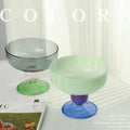INS Style Creative Multi-color Glass Bowl Heat Resistant Fruit Salad Bowl
