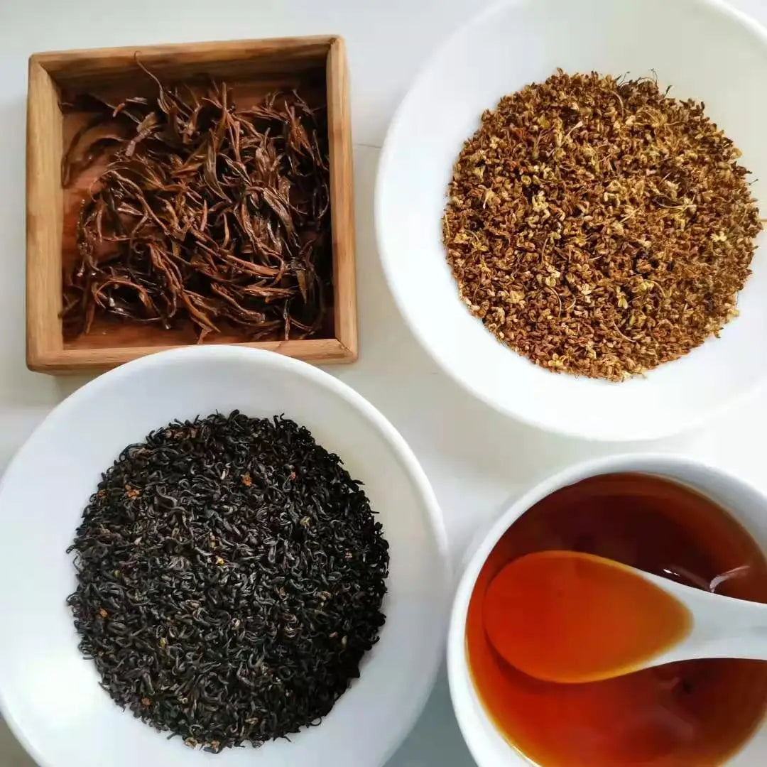 High Quality Organic Slimming Health Osmanthus Black Tea Chinese Herbal Tea Bulk Loose Tea