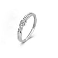 Simple 925 Sterling Silver butterfly Knot Ring