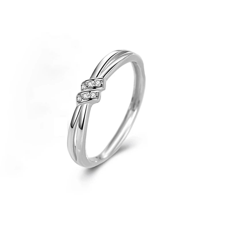 Simple 925 Sterling Silver butterfly Knot Ring