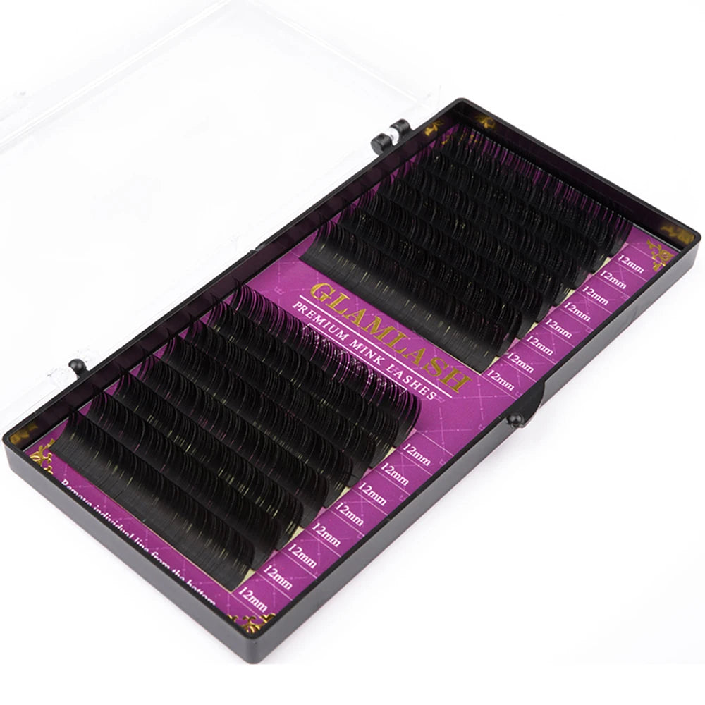 GLAMLASH 16Rows Synthetic Lash Individual Eyelash Extension Lashes Maquiagem Cilios Professionals Classic Eyelash Extension