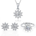 18k Gold Plated Classic Wedding Jewelry Set Loose Moissanite Gemstone 925 Sterling Silver Jewelry Set for Women Christmas