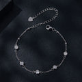 Single 0.1Carat Minimalist Jewelry Round Moissanite Bracelet Women 925 Sterling Silver Fine Jewelry Banquet Bracelet for Women