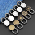 Wholesale Custom Eco-Friendly Retractable Elastic Metal Shank Plating Button Extender Adjustable Jeans Buttons