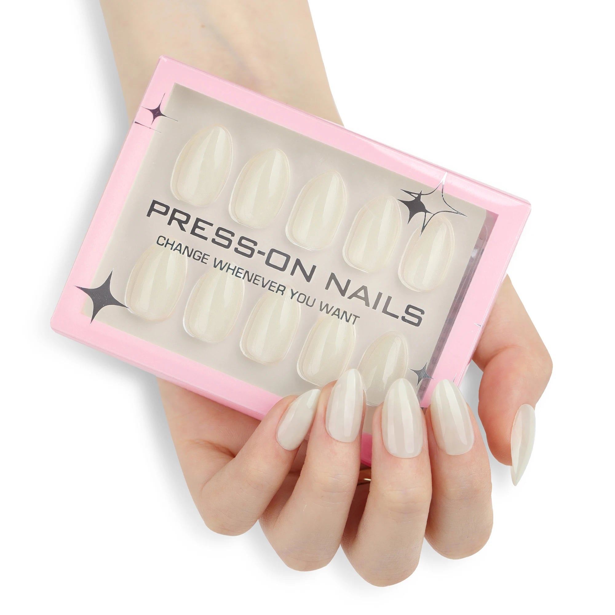 Genuine Soft Gel Nails GD48 Timeless Nude Almond Nails Simple & Chic Solid Color Press on Nail Artificial Fingernails Customize