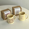 Ins Korea Cream Romantic English Alphabet Ceramic Mug Creative Coffee Milk Water Cup