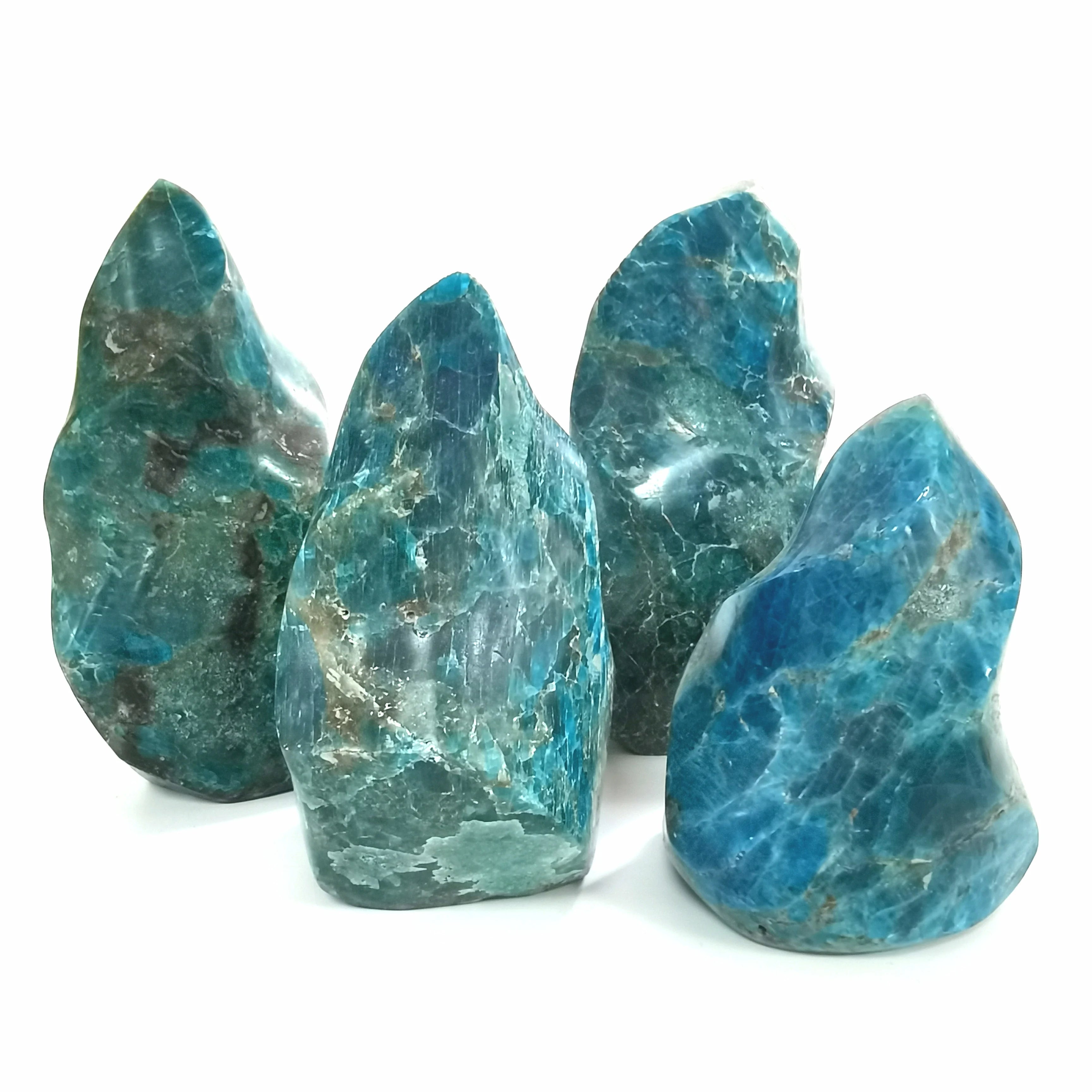 Blue Apatite Flame Wholesale Natural Crystals Healing Gemstones Blue Apatite Crystal Flame for Decoration
